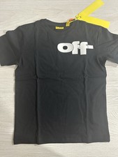 Off-White Boys Black Logo Crew Neck Short Sle...