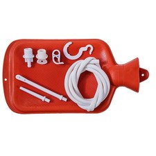 Enema Bag Kit for Colon Cleanse Enemas Douche Men Women 7 Piece Set, Red