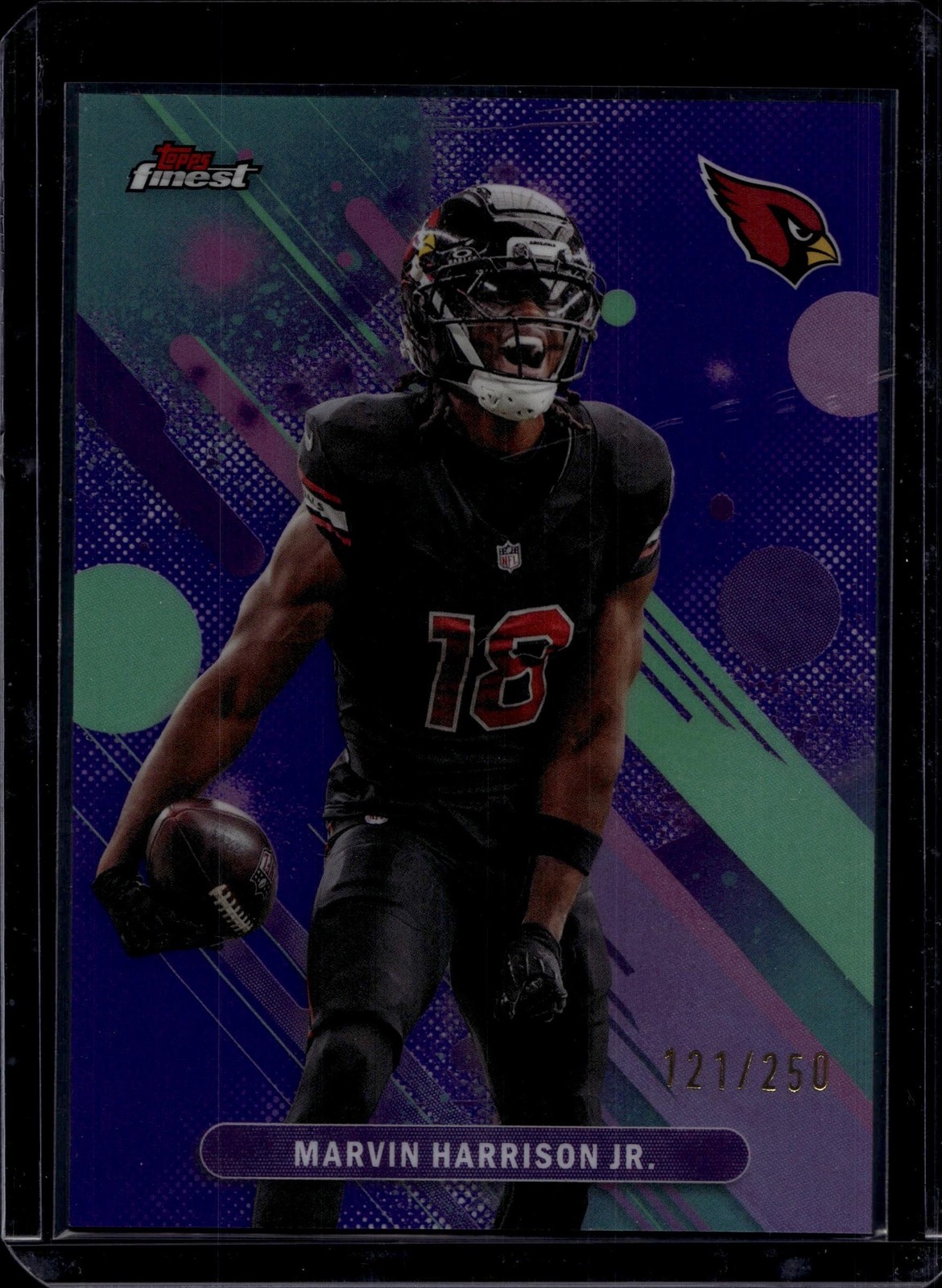 2025 Finest #80 Marvin Harrison Jr. Purple Refractor #/250