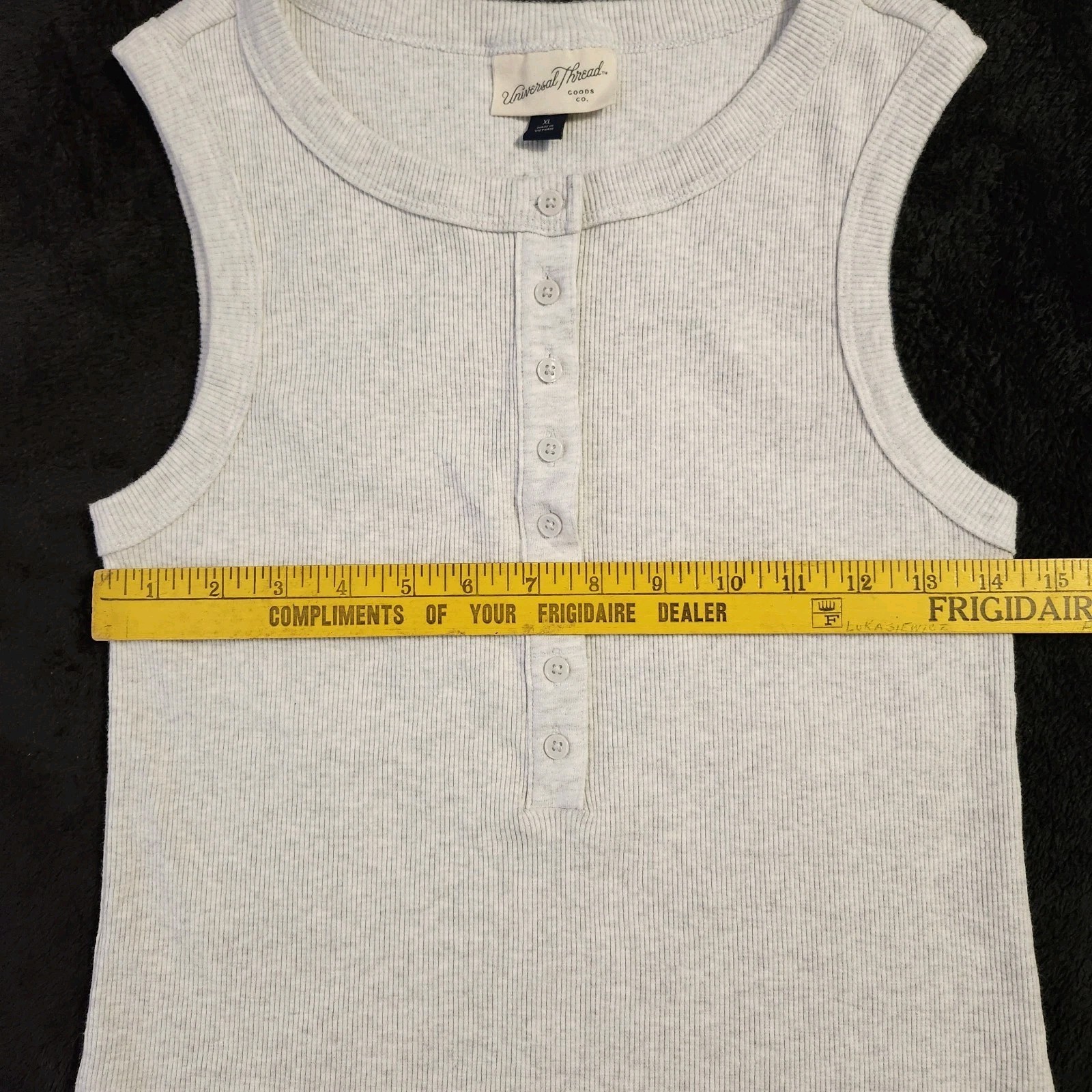 Universal Thread Light Grey Ribbed Henley Scoop N… - image 6