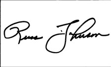 1990's -Russ Johnson- Signed/Autograph/Auto 3x5 Index Card Houston Astros MLB