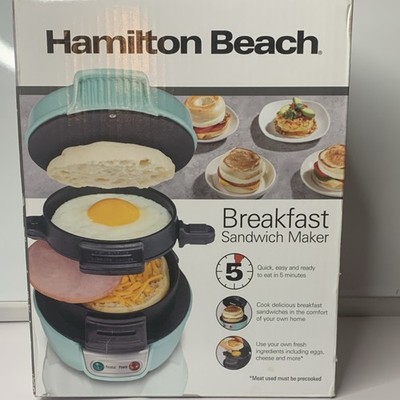 Hamilton Beach Breakfast Sandwich Maker 25482 Mint Green Electric