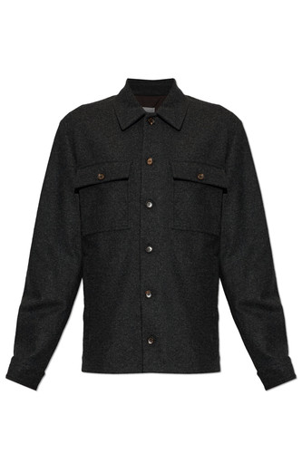 MONCLER $1950 Dark Grey Flannel Shirt Jacket New & Authentic