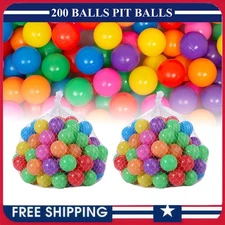 200 Pcs Soft Plastic Ocean Balls Ball Pit Balls Multicolor For Playhouse