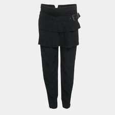 Alexander McQueen Hose schwarz Krepp Plissee M