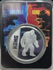 2021 King Kong 1 oz .999 Silver Coin Coin vs Gorilla vs Godzilla Official Movie