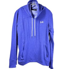 Under Armour UA Sweatshirt Sweater Women M Purple Cowl Neck Athleisure Loose Fit