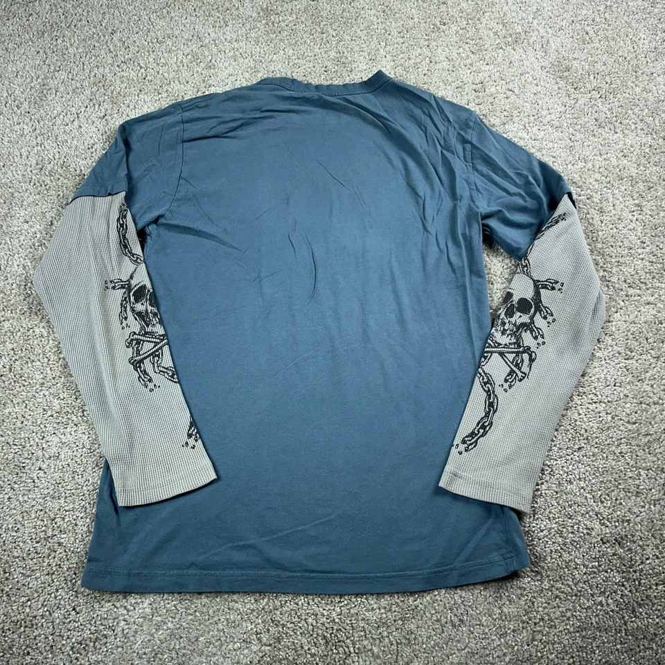 Cadenas térmicas de luchador con calavera gris azul medio MMA Elite para hombre Foto 4 de 4