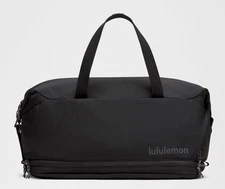 Lululemon 3-in-1 Gym Duffle Bag 30L Black/Traverse Gray NWT Travel/Gym Carry On