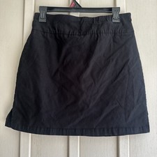 Rafaella Comfort Skort Skirt Xtra Small XS Elastic Waist Casual Black Stretch