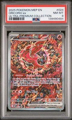 PSA 8 Oricorio Ex Secret Illustration #024 2025 Pokemon Promo