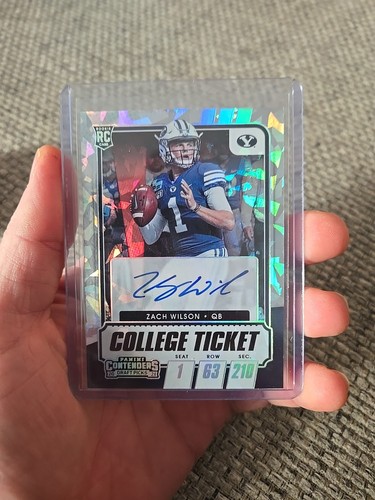 Zach Wilson [Autograph] #102 2021 Panini Contenders Draft Picks card