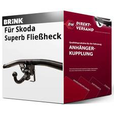 Für Skoda Superb Fließheck III 3V3 (Brink) Anhängerkupplung horizontal abnehmbar