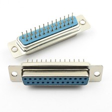 1Pcs D-SUB 25 Round Pin 2 Row Straight Female Through Hole Connector Adapter rr
