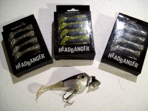 HEADBANGER SHAD FISHING LURE WITH 3 BOXES OF TAILS!