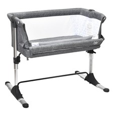 Portable Baby Bed Side Sleeper Infant Travel Bassinet Crib W/Carrying Bag Grey