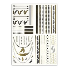 Hot Jewels - Metallic Temporary Tattoos - Feathers