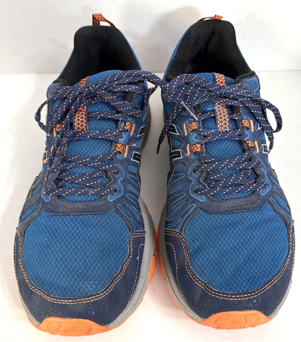 Sneakers Asics Gel Venture 7 da uomo taglia 10 EX larghe blu arancione scarpe da trail running