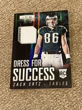 2013 Rookies & Stars Dress for Success Materials Prime Zach Ertz RC SP #d 25/25