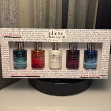 JULIETTE HAS A GUN PERFUME SAMPLER BOX SET 5 X 8ML PERFECT HOLIDAY GIFT Set (a47