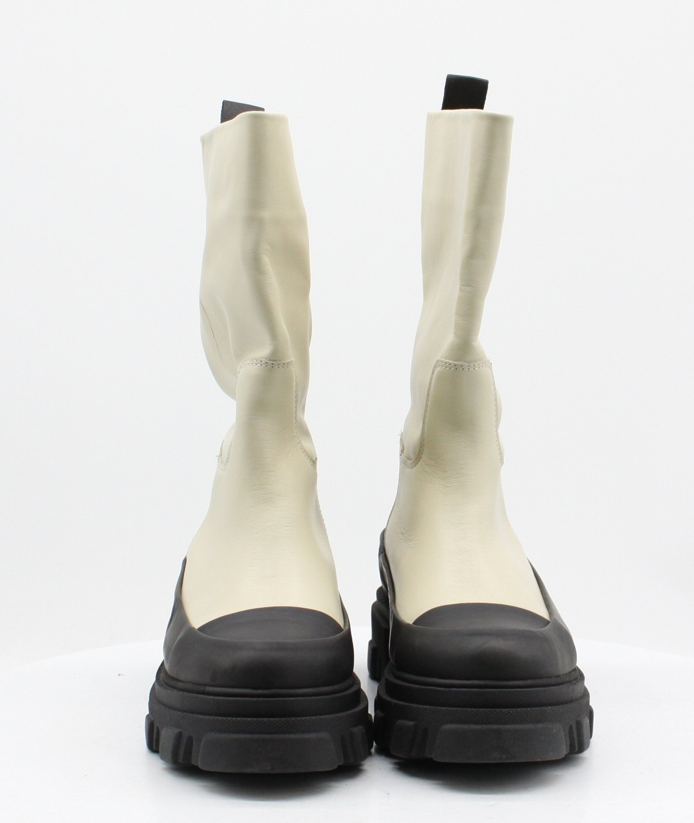 GANNI TUBULAR BOOTS - UK 7 EU 40 RRP £395 WOMENS BOOTS PLATFORM UK 7 EU 40 BEIGE image 9