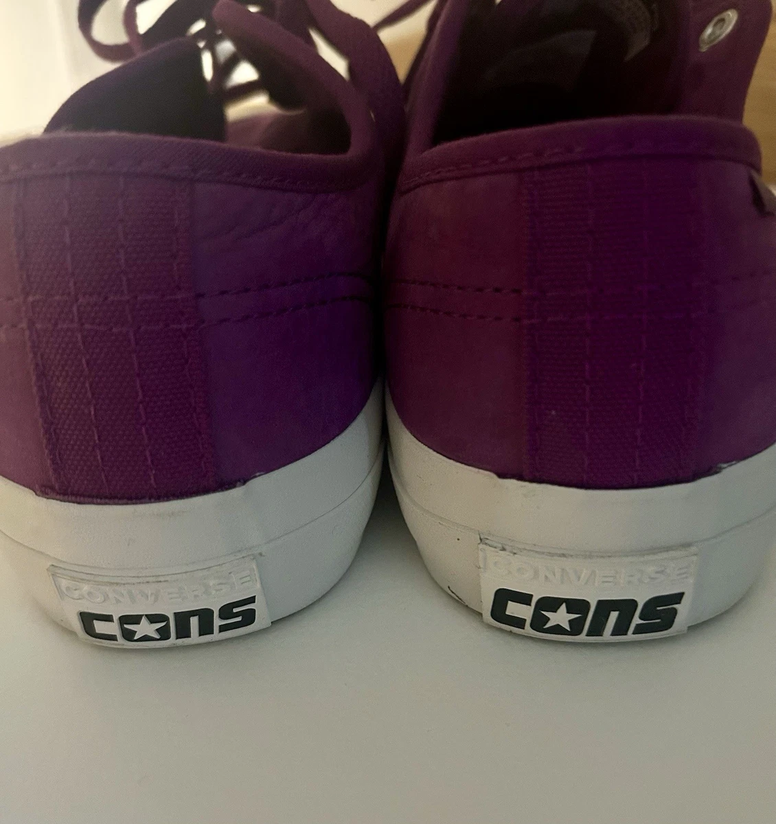 Converse Jack Purcell Pro Herren Low Top Turnschuhe Lila/Weiß Schnürschuhe UK 9