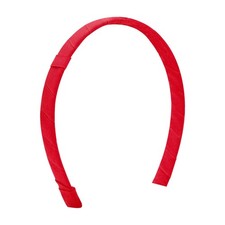 Girls Classic Grosgrain Wrapped Add-A-Bow Headband 1/2 Inch Wide Red Hair
