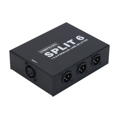 1 IN 6OUT Horizontal XLR Splitter Box Parallel Balanced Audio Signal Distributor