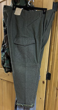 1940s WW2 Crown Swedish Army 100 Wool Military Cargo Pants NEW