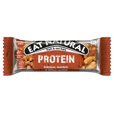 (38,25 /1kg) Eat Natural Protein Erdnüsse, Mandeln & Salted Caramel 40g Riegel