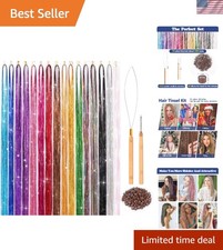 Complete 16 Color Hair Tinsel Set - Long 48-Inch Extensions for All Occasions
