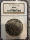 🔥🔥1921-P Morgan Silver $1 Dollar NGC MS63 Toning Spots Encapsulated
