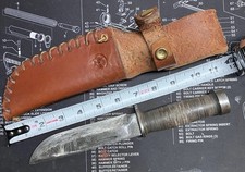 Handmade Genuine Cow Leather Sheath for 6 Inch Fixed Blade Knife