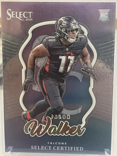 2025 Panini Select - Select Certified Rookies Jalon Walker #9 (RC) Falcons