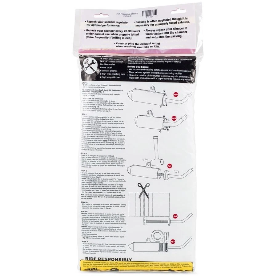FMF Premier Muffler Packing - 2-Stroke 015301 - Image 2 of 2