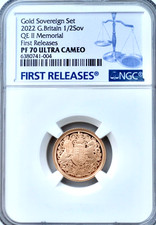 2022 Memorial Gold Half Sovereign Proof PF70 NGC QEII First Release