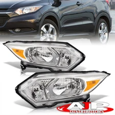 Chrome OE Style Driving Head Lights Lamps Assembly LH RH For 2016-2018 Honda HRV