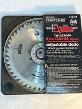 Craftsman Twin Blade 8" Carbide Dado Blade set 48 Teeth Fine Finish 5/8" Arbor