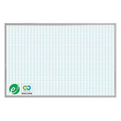 Magna Visual Pbfg2-8-Wh Grid Board, Porcelain, 48 In, 72 In, Aluminum Frame,