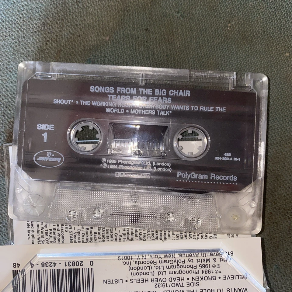 Tears For Fears - Songs From The Big Chair - Cassette Tape - Tested - Image 3 of 4