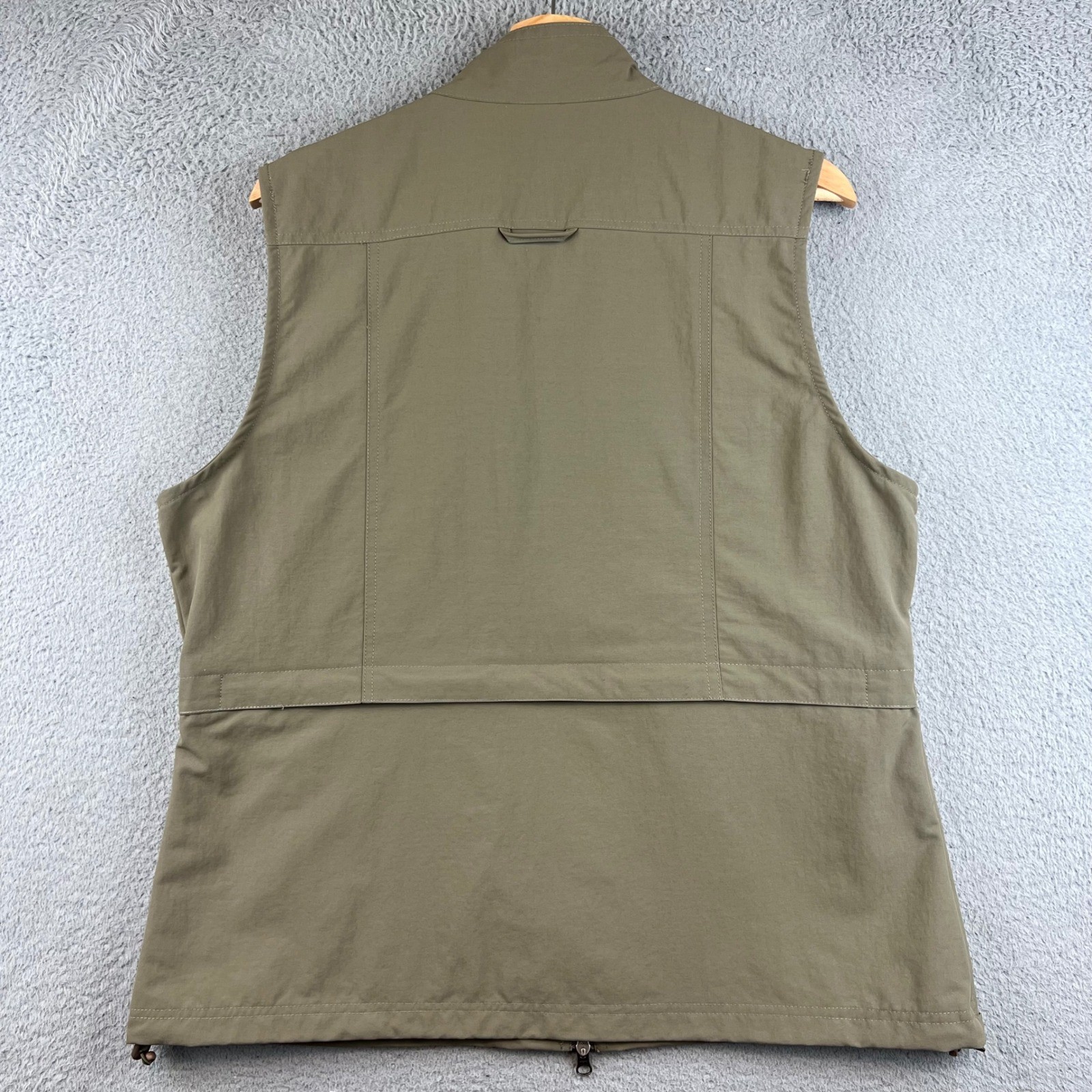 Magellans Travel Gear Mens Utility Vest Large Olive Green Multi Pocket Safari - second product detail image