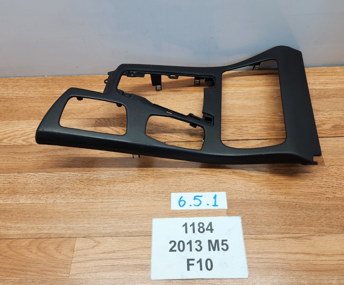 ✓ 12-17 OEM BMW F10 M5 Center Console Shifter Bezel Trim Leather