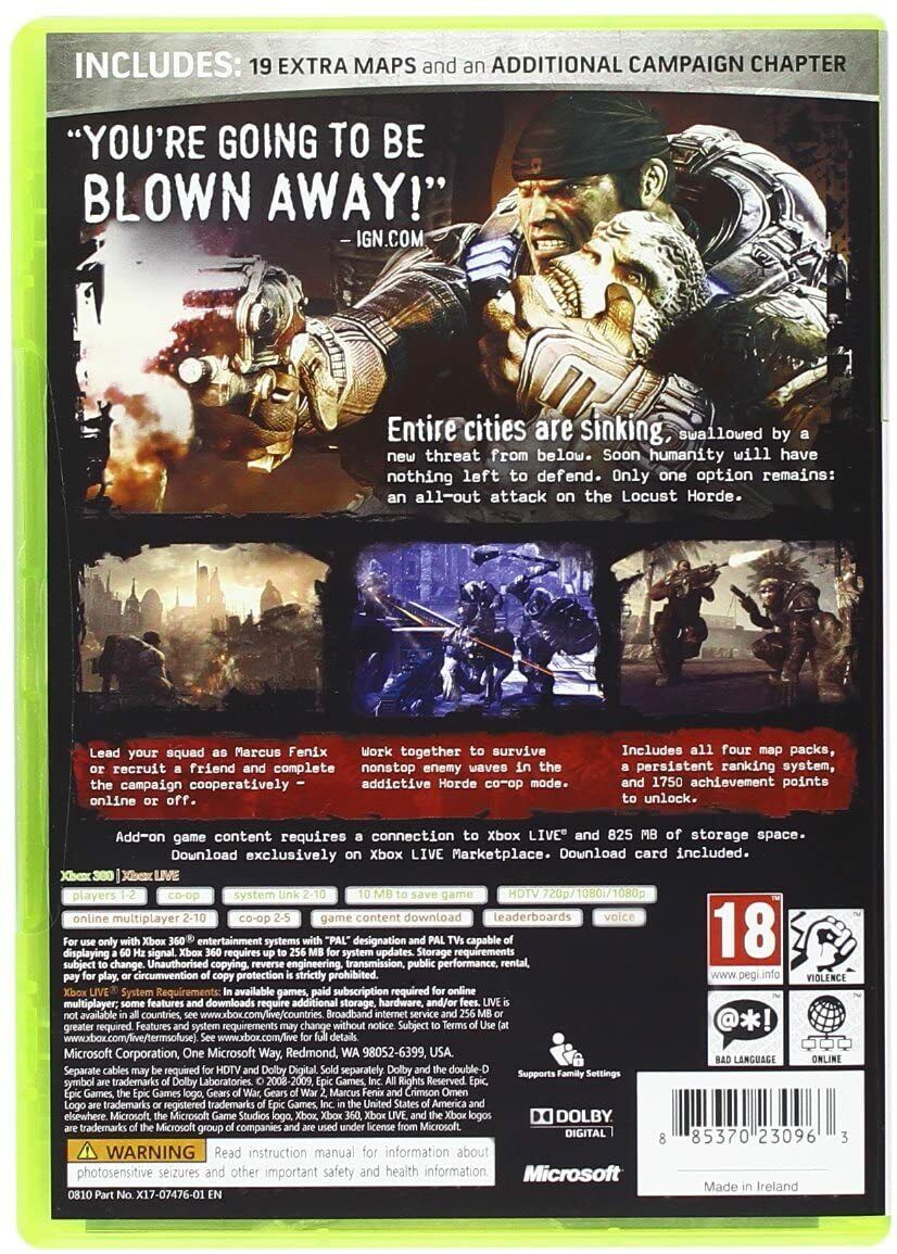 Gears Of War 2 Complete Collection Game (Classics) XBOX 360