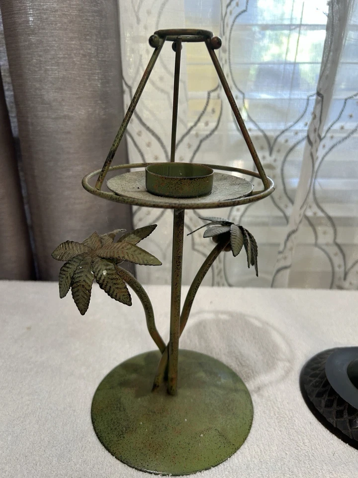 Candelabros Isla Palmera Decoración del Hogar Azulejo Arte de Pared Decoración Caribeña Foto 2 de 4