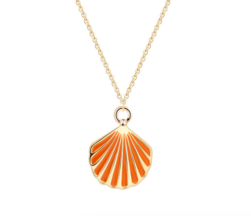 Cute Seashell Pendant Necklace ~Gold 