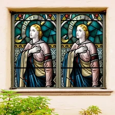 3D Hope Belief O2270 Window Film Print Sticker Cling Stained Glass UV Block Fa