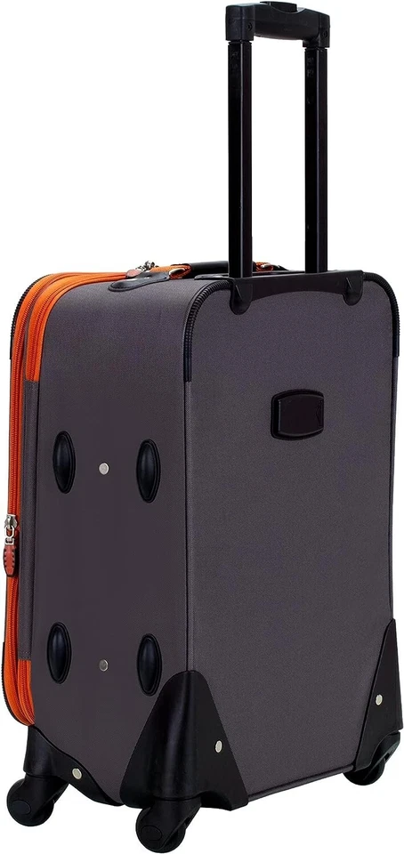 Rockland Pasadena Expandable Softside Luggage Spinner 20" Carry On Gray - Image 3 of 4