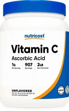 Nutricost Vitamin C Powder 2 LBS - Pure High Quality Vitamin C (Ascorbic Acid)