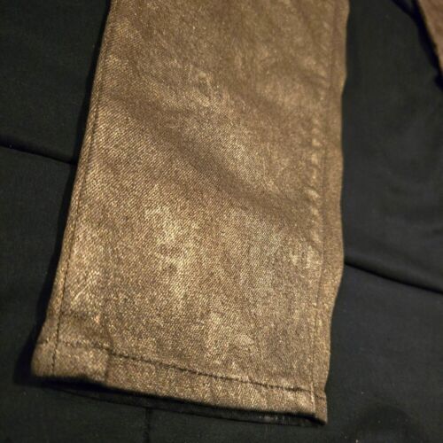 Ralph Lauren NWOT Women's High Rise Gold Metallic Jeans Size 16 W - Picture 8 of 9