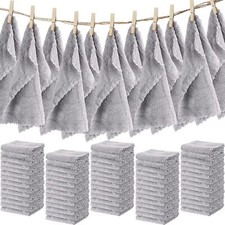 Newwiee 100 Pcs Washcloths Quick Drying Bathroom Wash Clothes 12 Small, Grey